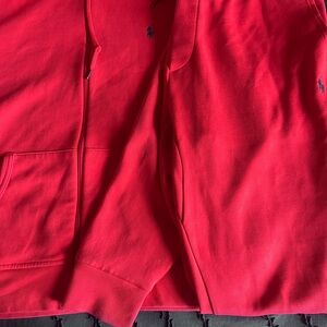 Red Hoodie with Embroidered Logo